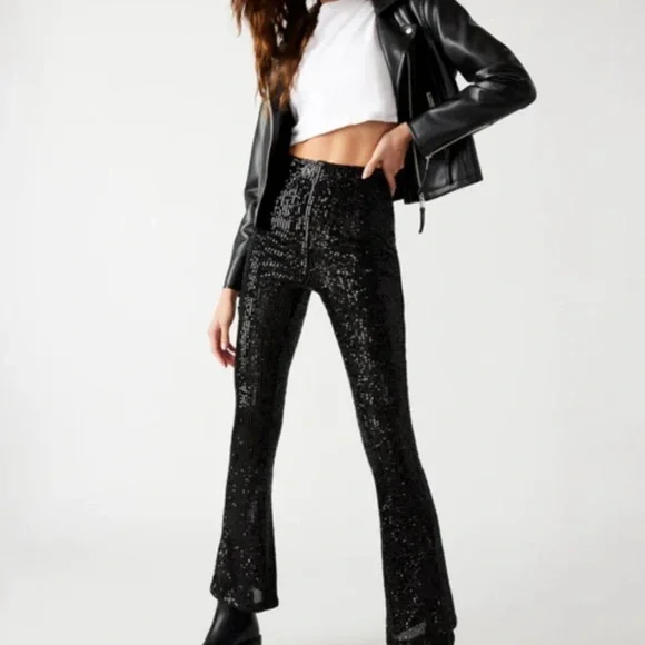 Steve Madden CITRINE SEQUIN PANT - Picture 2 of 5